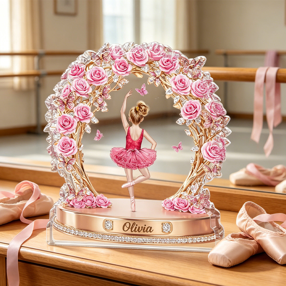Custom Personalized Ballet Acrylic Plaque – Dancer Shaped Gift For Kids