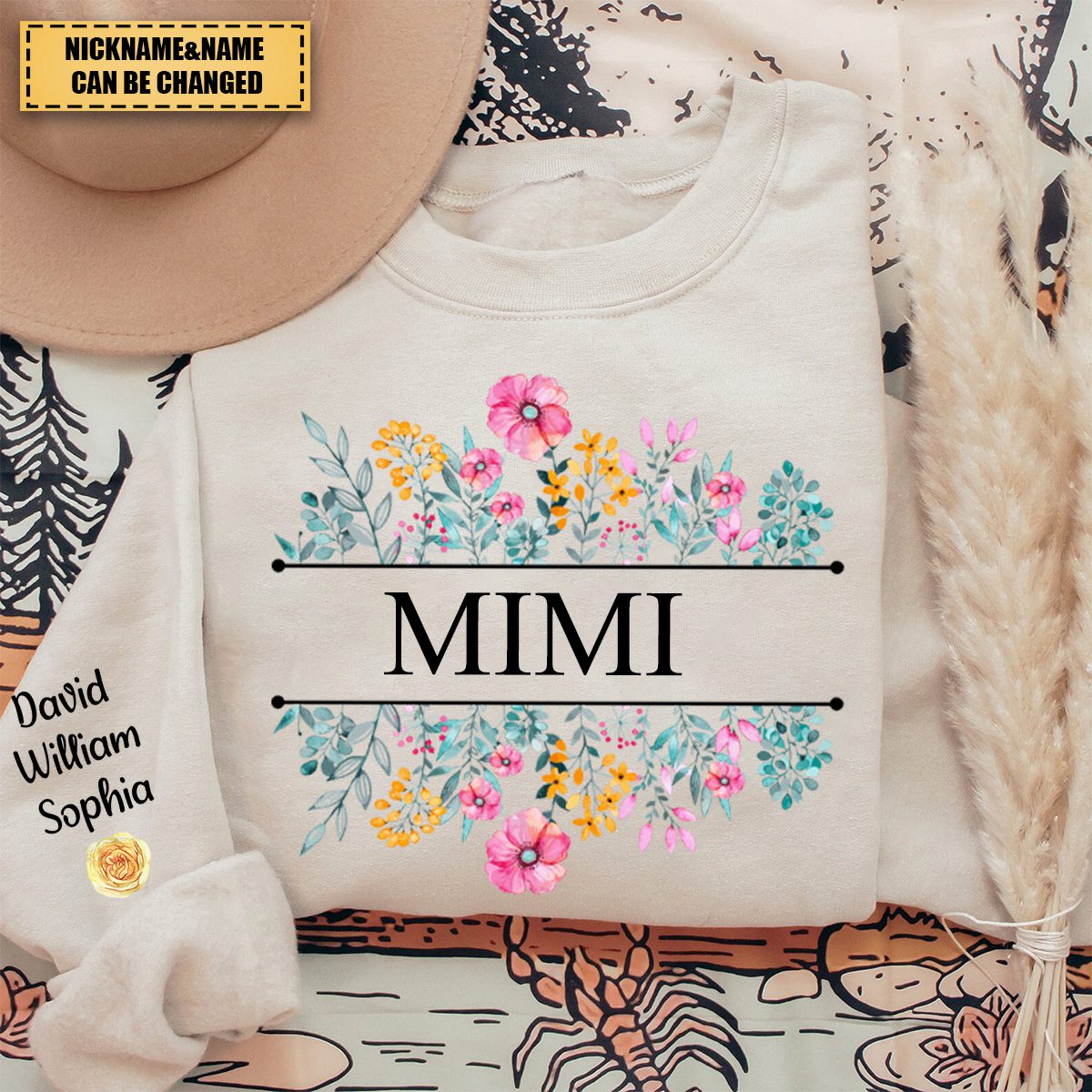 In Grandma's Garden, Love Grows Like Flowers - Family Personalized Sweatshirt