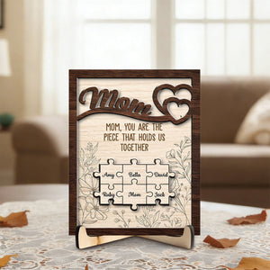 You Hold Us Together - Personalized Wooden Plaque - Gift For Mom
