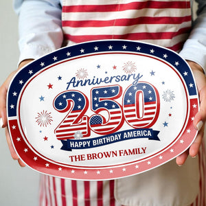 "Happy Birthday, America" – Personalized Custom Plate | Gift For Families