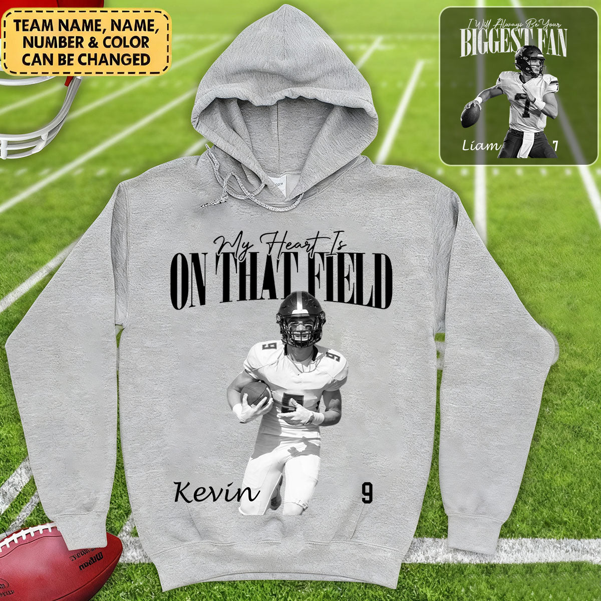 I'll Always Be Your Biggest Fan - Any Sport, Name, Number Personalized Pure Cotton Hoodie For Sport Players