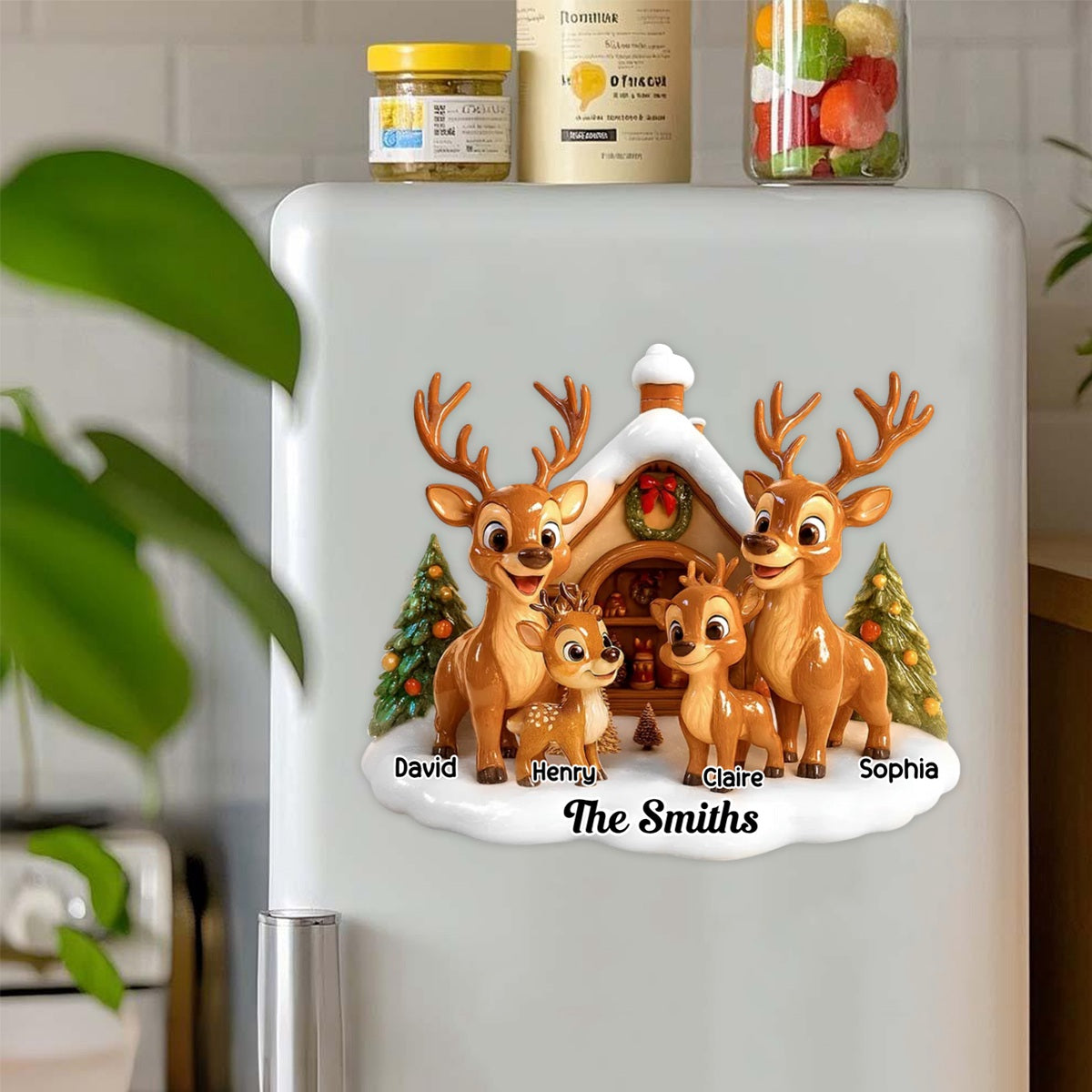Reindeer Family - Personalized Decal