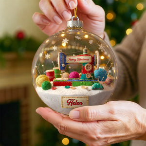 Merry Sewing Christmas Ornament - Personalized Gifts for Sewing Lovers