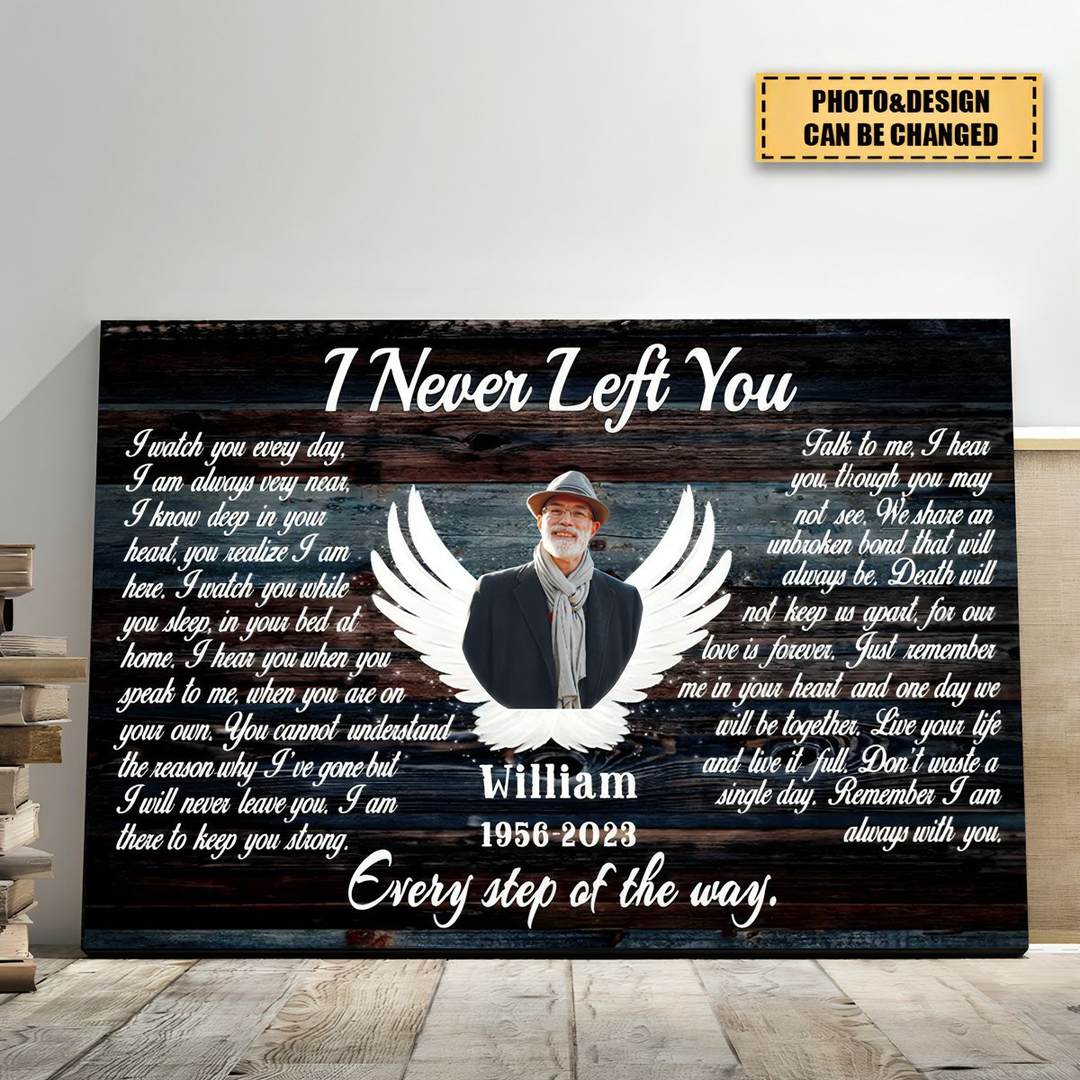 Personalized Angel Wings I Never Left You Love Canvas Prints