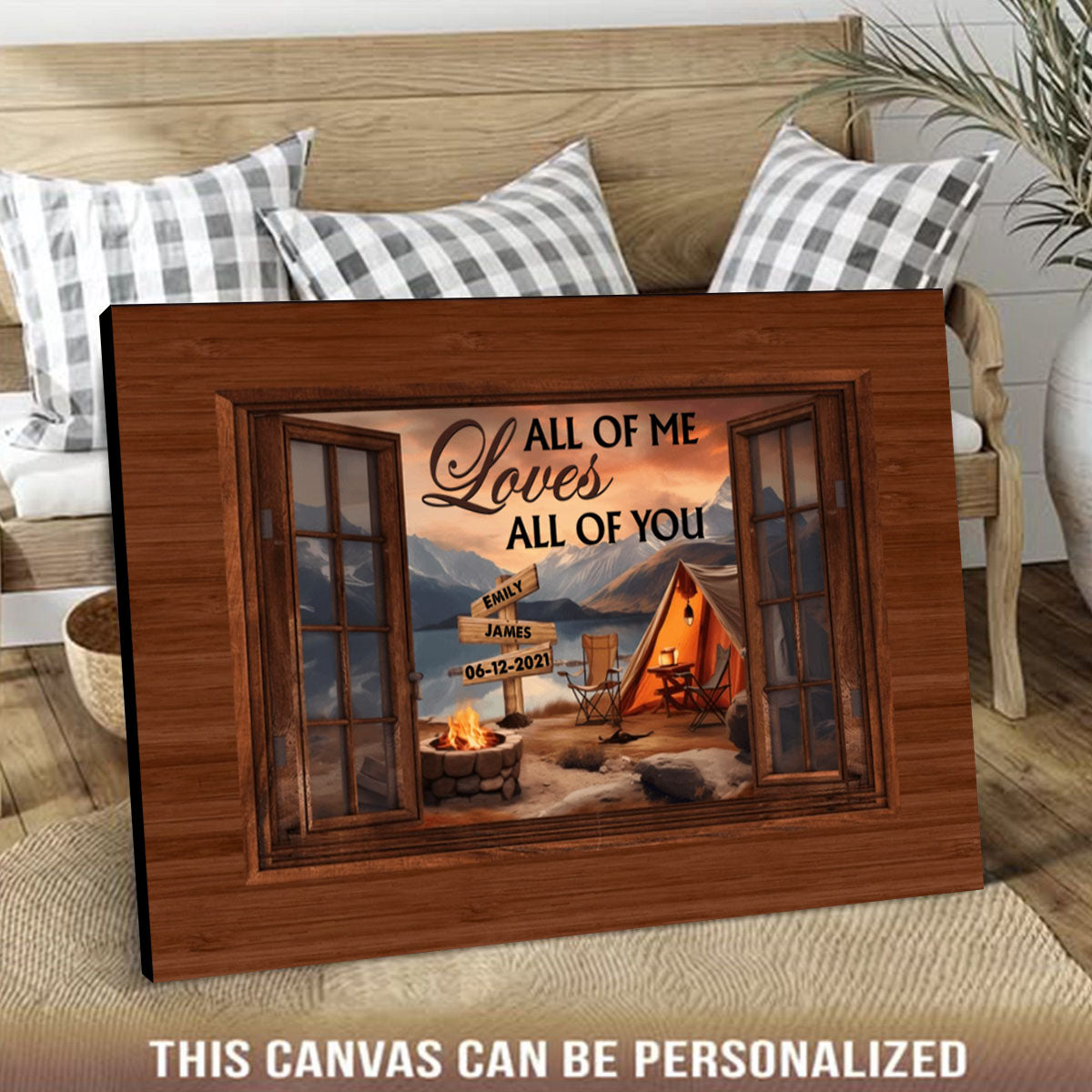 My Favorite Place In All The World Is Next To You Personalized Canvas