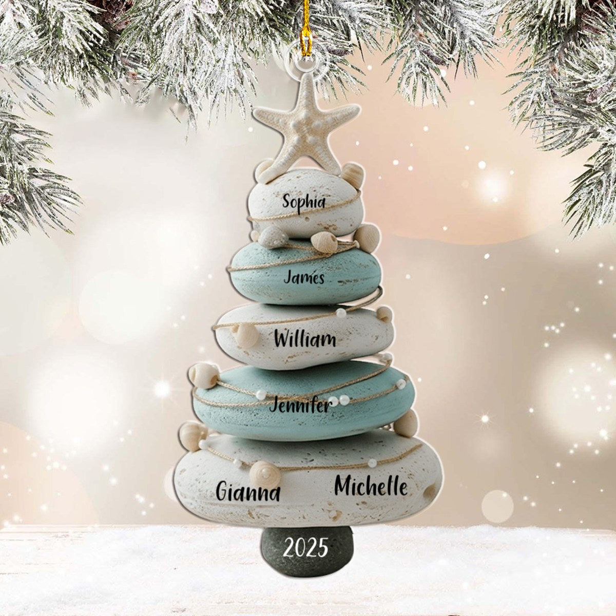 Our Family, Merry Christmas 2025 - Personalized Family Ornament