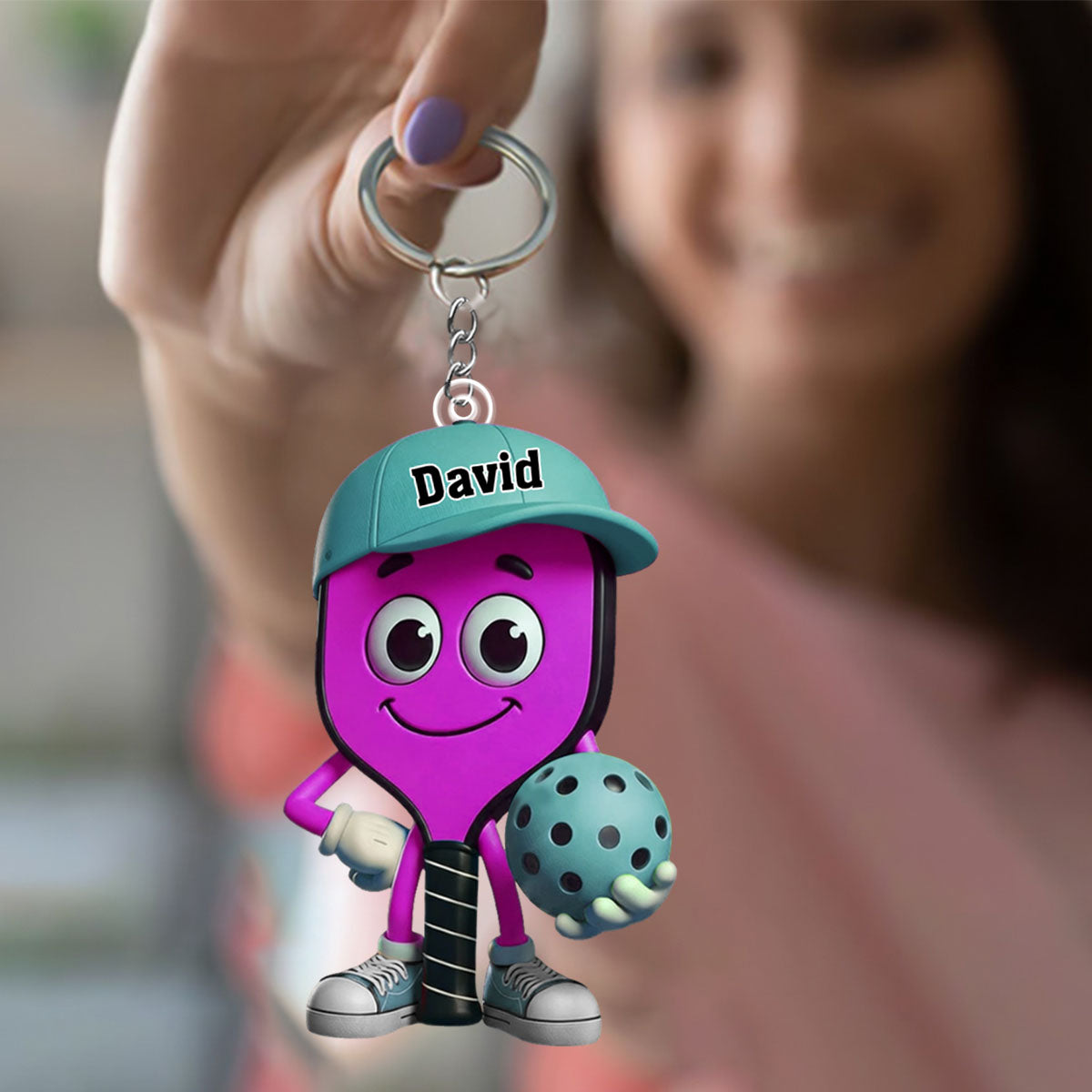 Personalized Pickleball Acrylic Keychain, Gift for pickleball lovers