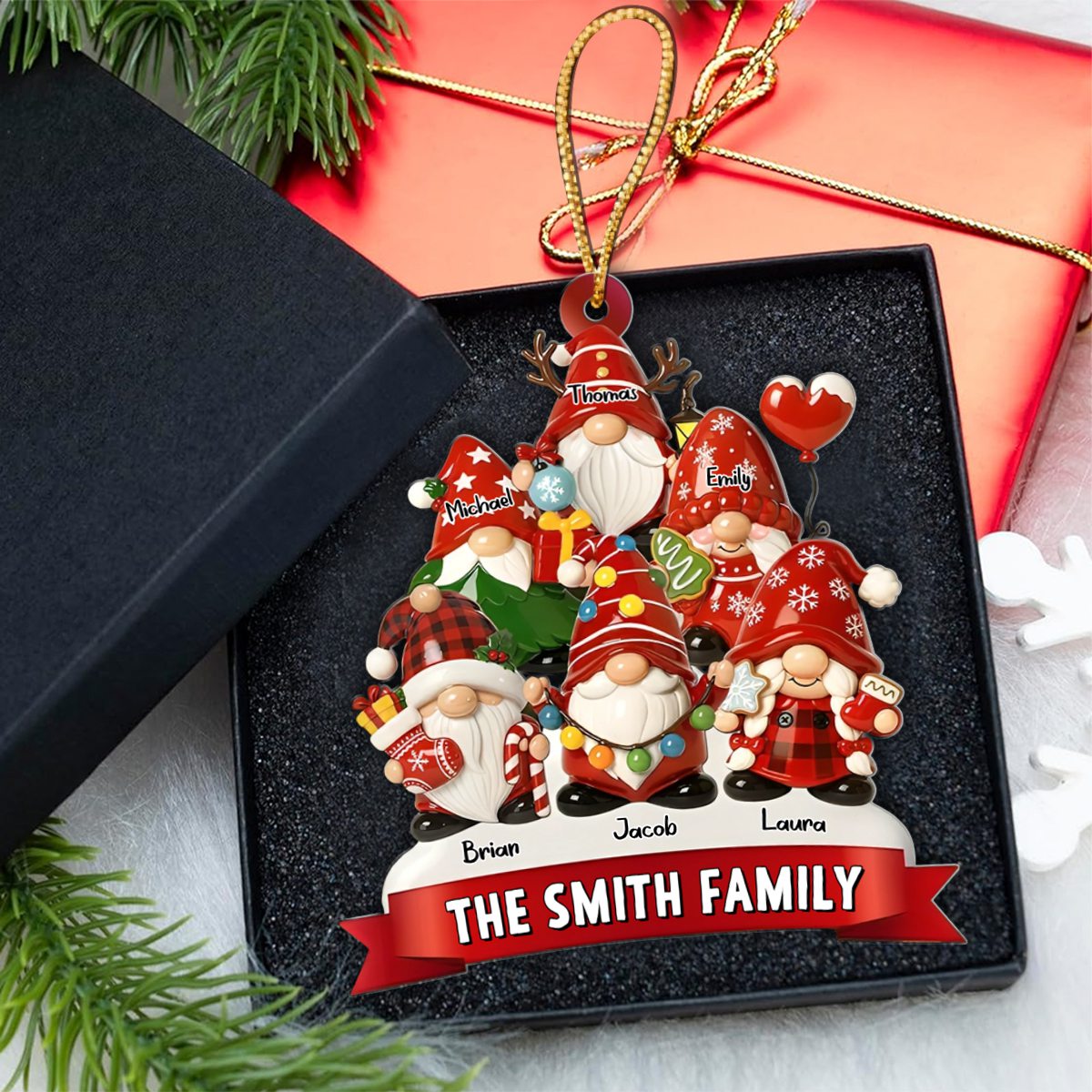 Warm Moments Christmas Family Personalized Custom Acrylic Ornament