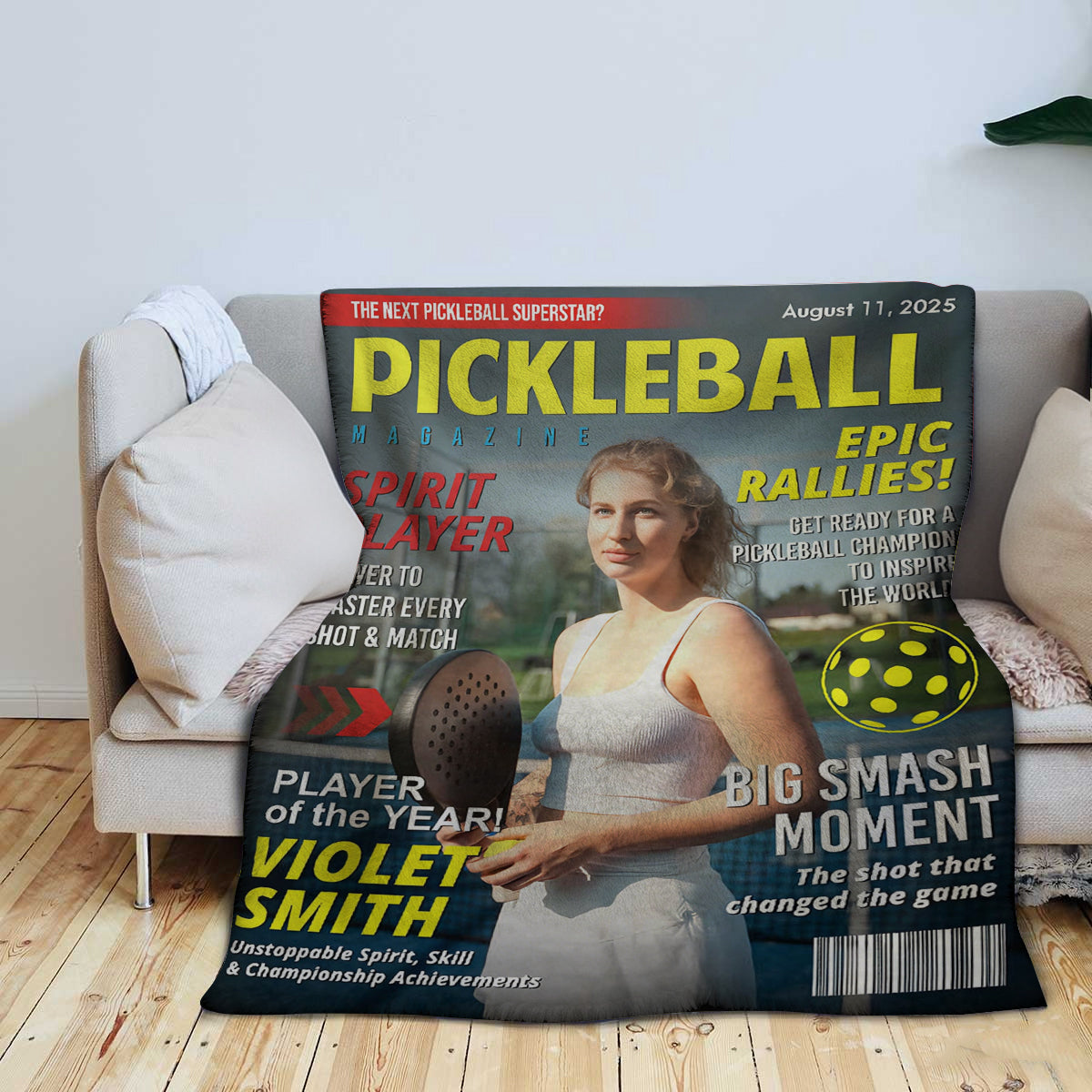 Custom Pickleball Magazine Cover, Pickleball Lover Gift, Unique Pickleball Wall Art, Pickleball Gift