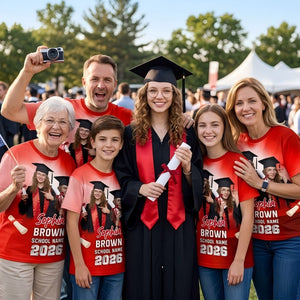 Graduate Custom Photo - Personalized Shirt - Family Matching Graduation Shirt, Graduation Party Gift, Senior Class of 2026