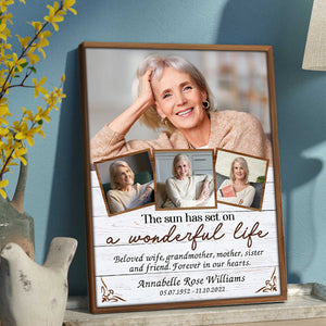 Sympathy Gift For Loved One In Loving Memory Personalized Photo Collage Canvas Poster