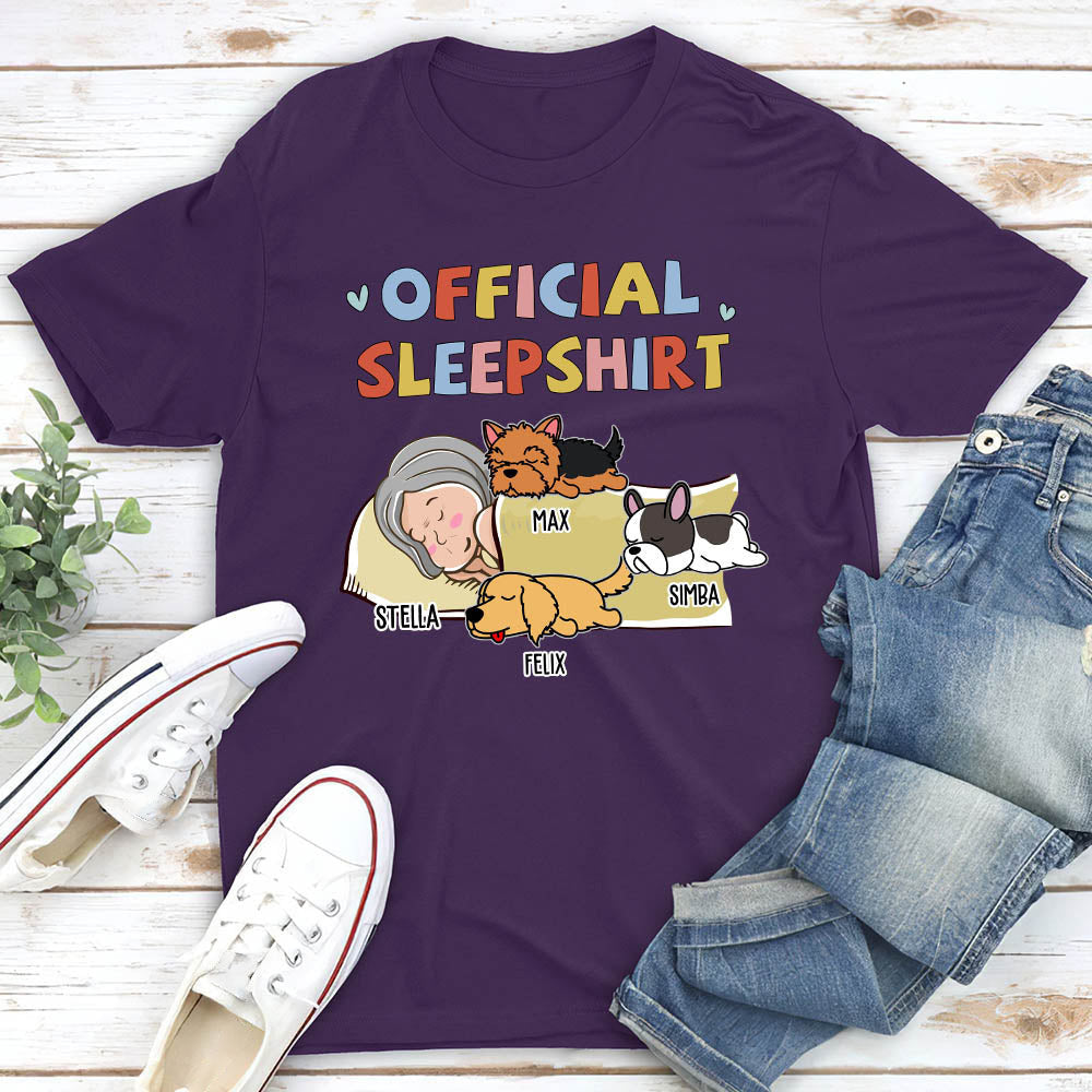 Sleeping Dog Sleepshirt - Personalized Custom Unisex T-shirt