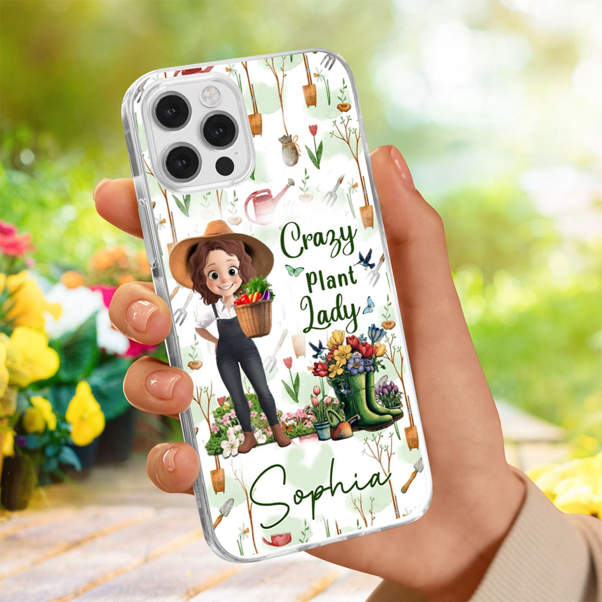 Gardening Is My Therapy - Personalized Clear Phone Case