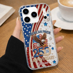 Personalized "American Pride" Clear Phone Case – Anniversary Gift For Patriots