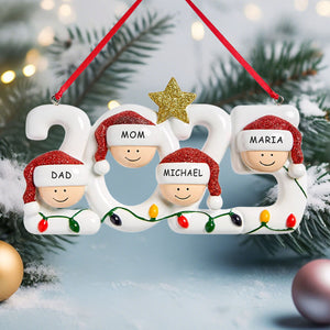 2025 Holiday Family Personalized Christmas Ornament
