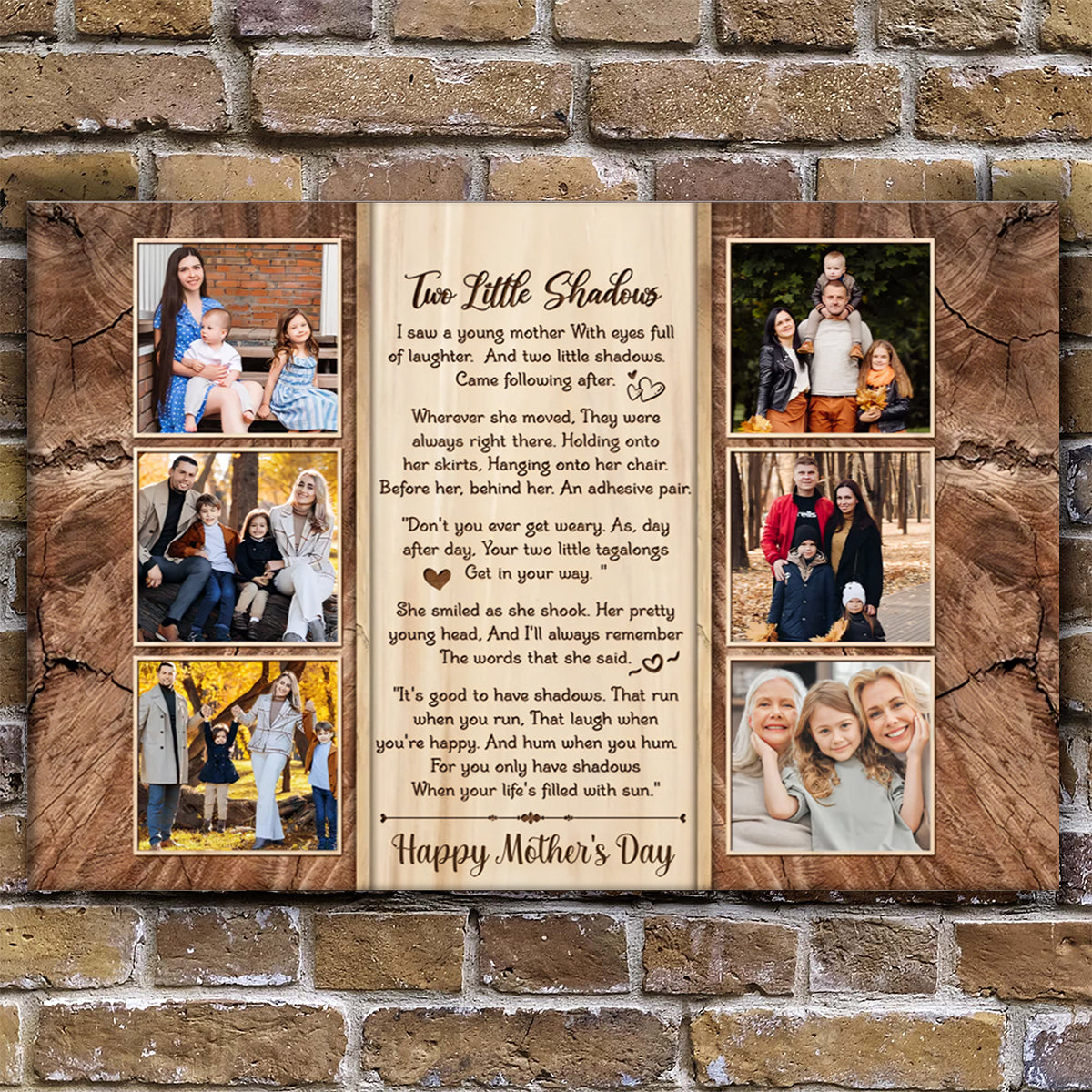 Meaningful Poem Gift For Mom, Custom Photo Canvas
