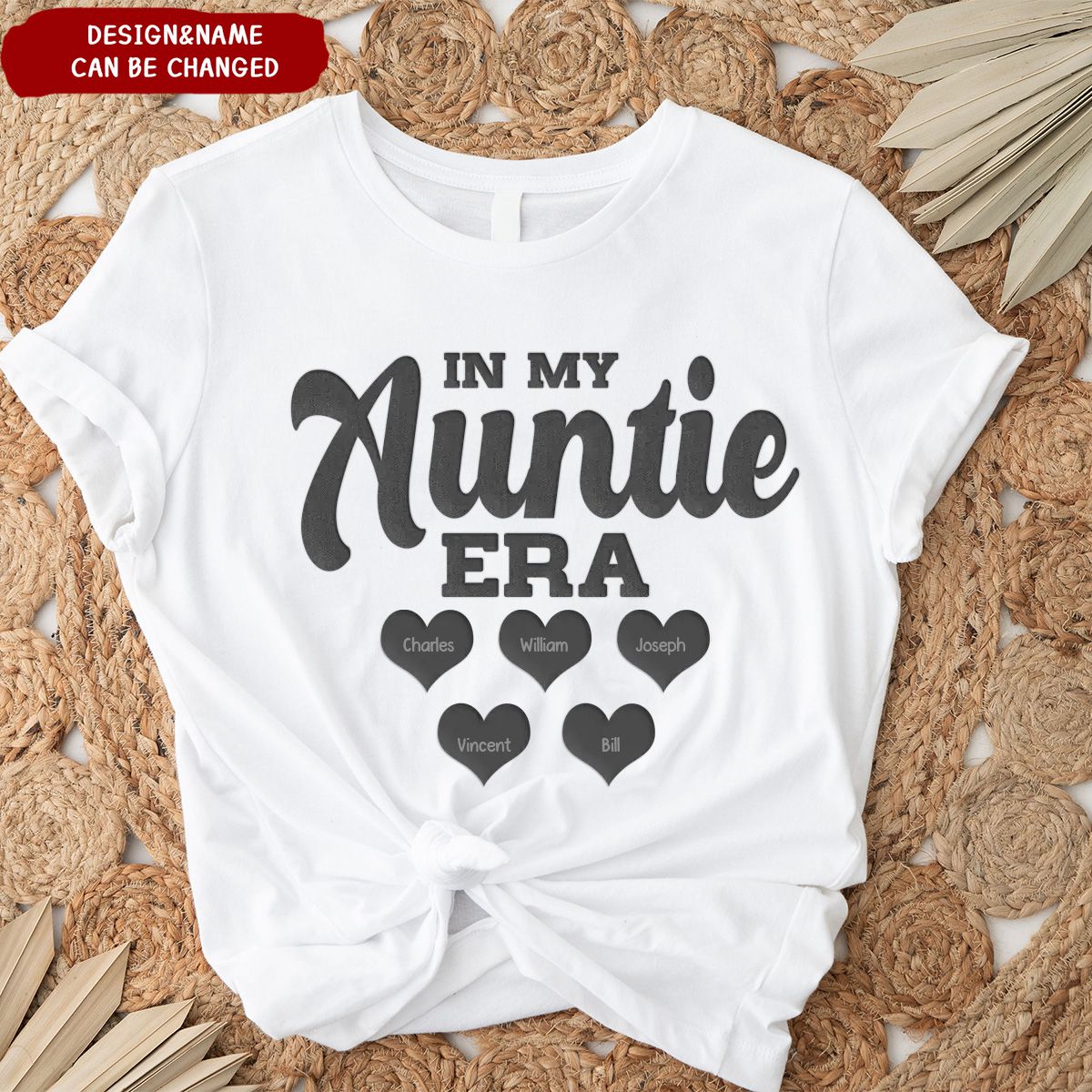 Personalized In My Auntie Era Pure cotton T-shirt