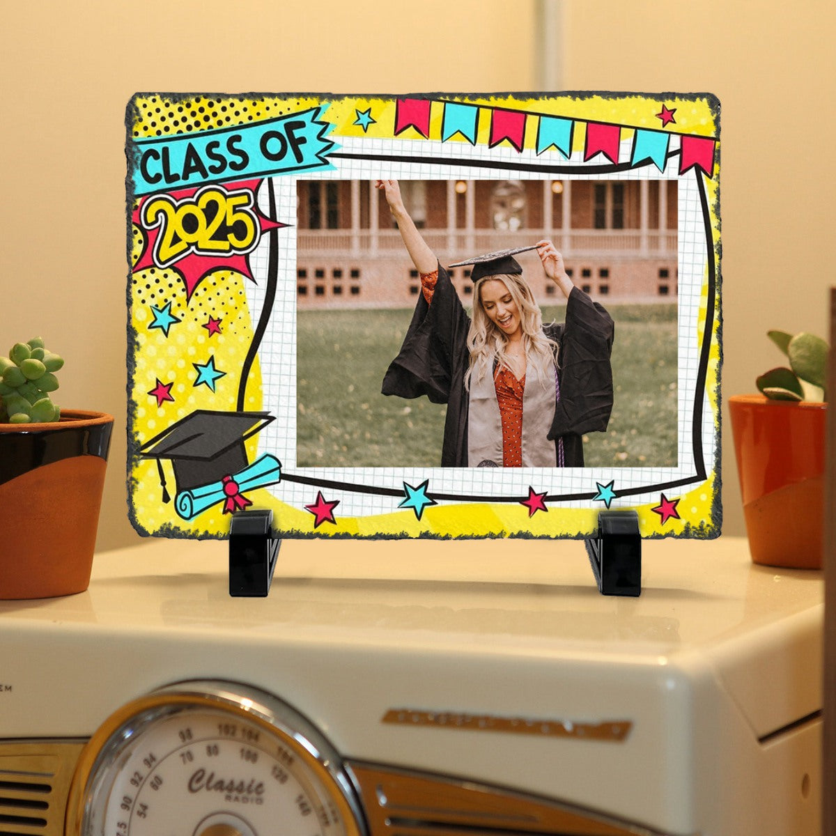 Personalized Graduation Stone With Stand,Graduation Photo Frame, Graduation Gift Idea