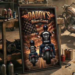 Personalized "Daddy's Biker Gang" Poster – Father's Day Gift For Dad & Husband