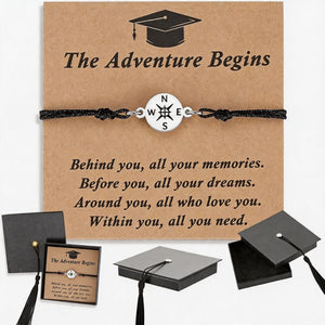 Graduation Gift For Him/Her | Bracelet in Cap Gift Box & Quote Card