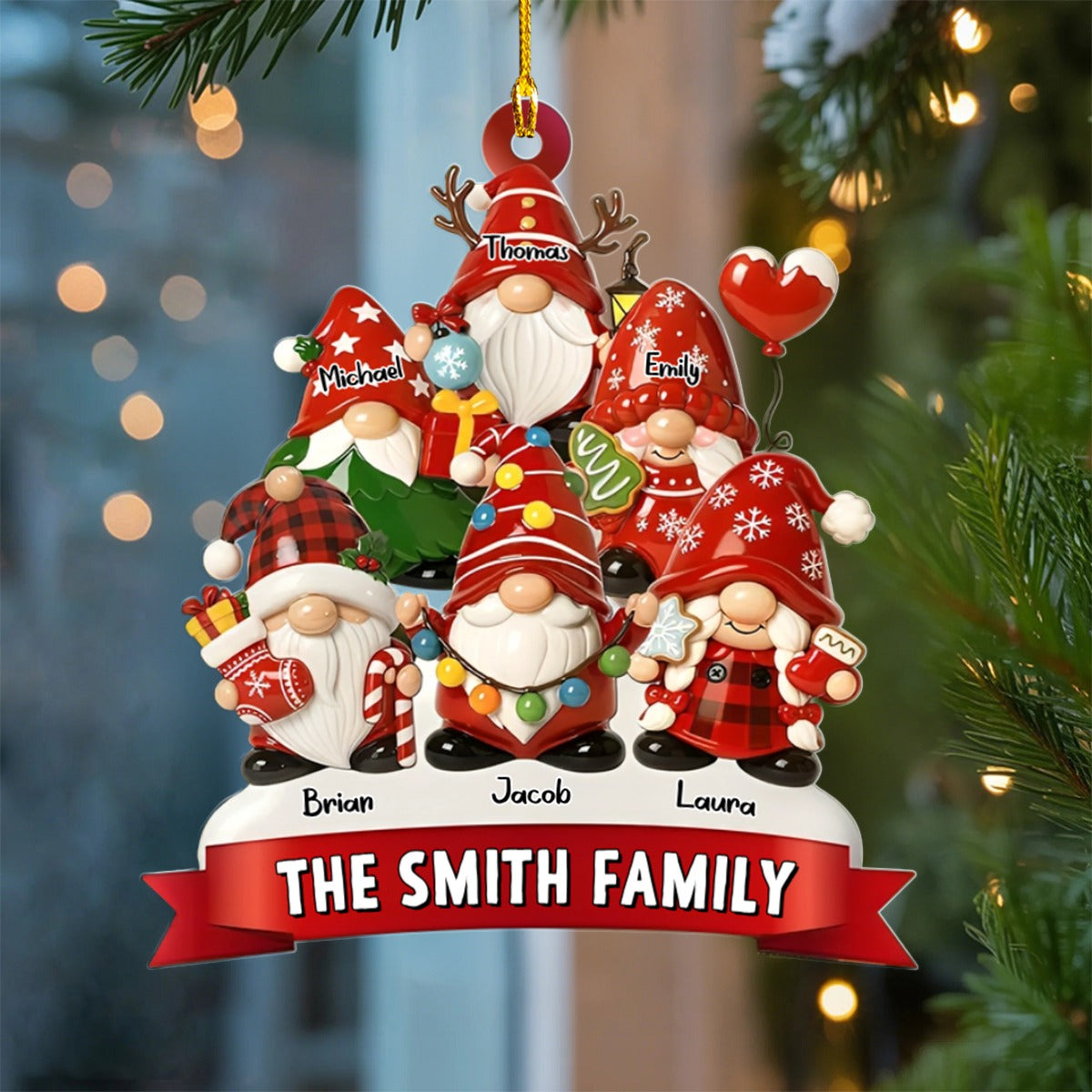 Warm Moments Christmas Family Personalized Custom Acrylic Ornament