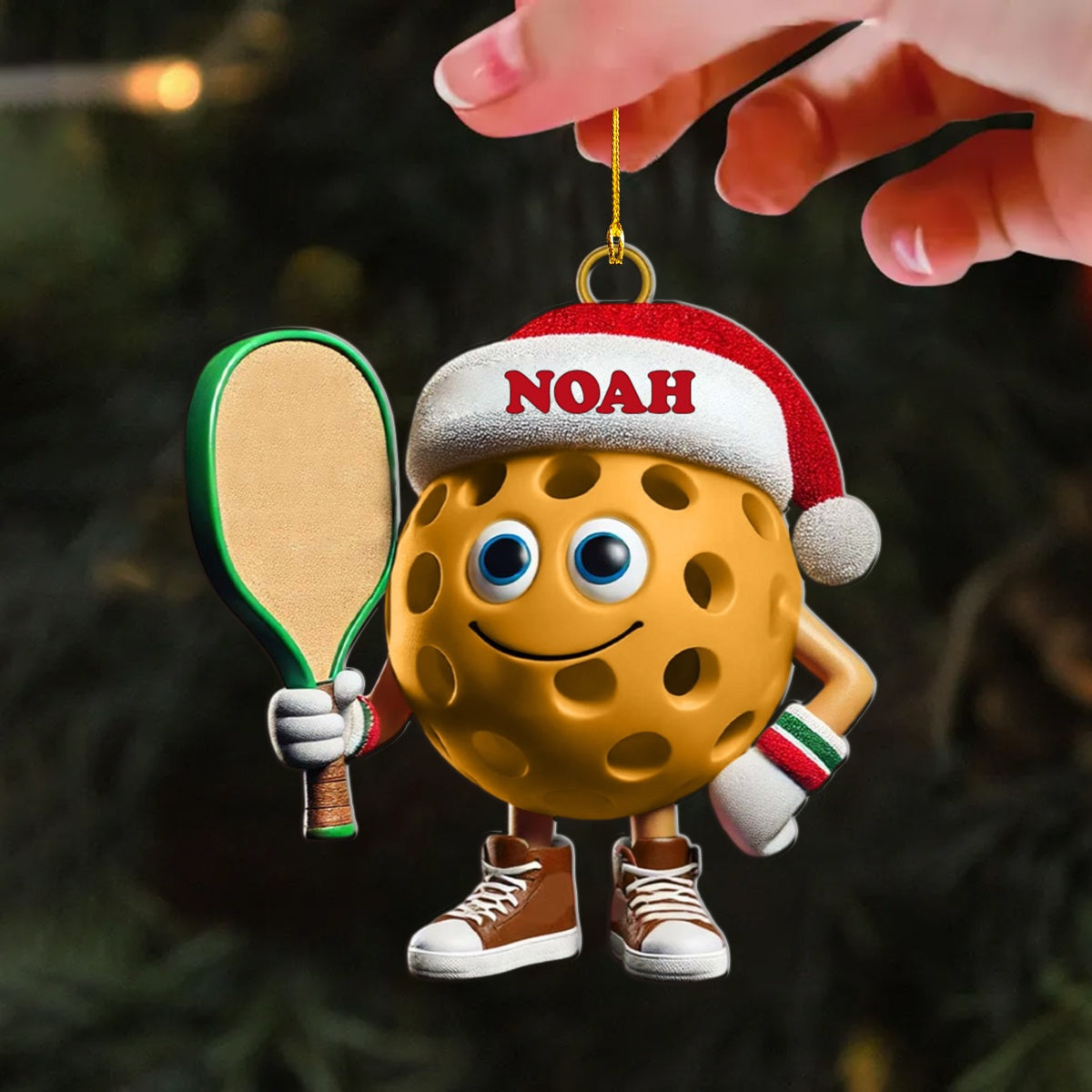 Custom Name Pickleball Ornament, Pickleball Lover Christmas Gift