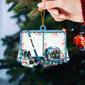 Personalized Ice Hockey Ornament, Gift For Hockey Players