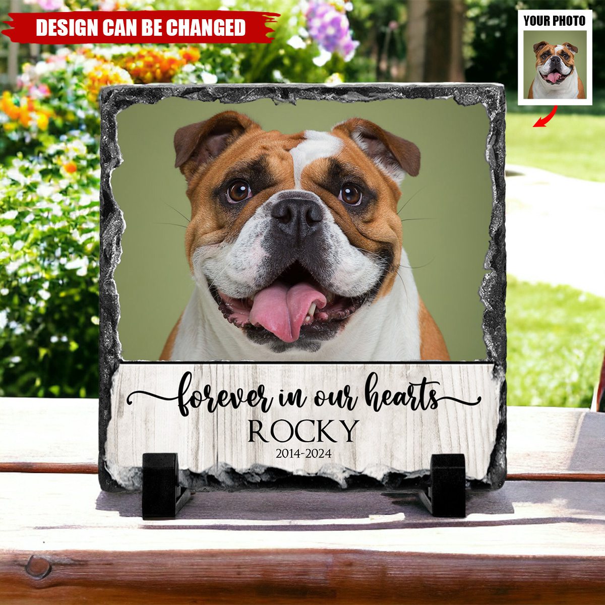 Personazlied Photo Rock Slate, Pet Loss Gift, Cat Memorial Gift, Pet Sympathy Gift