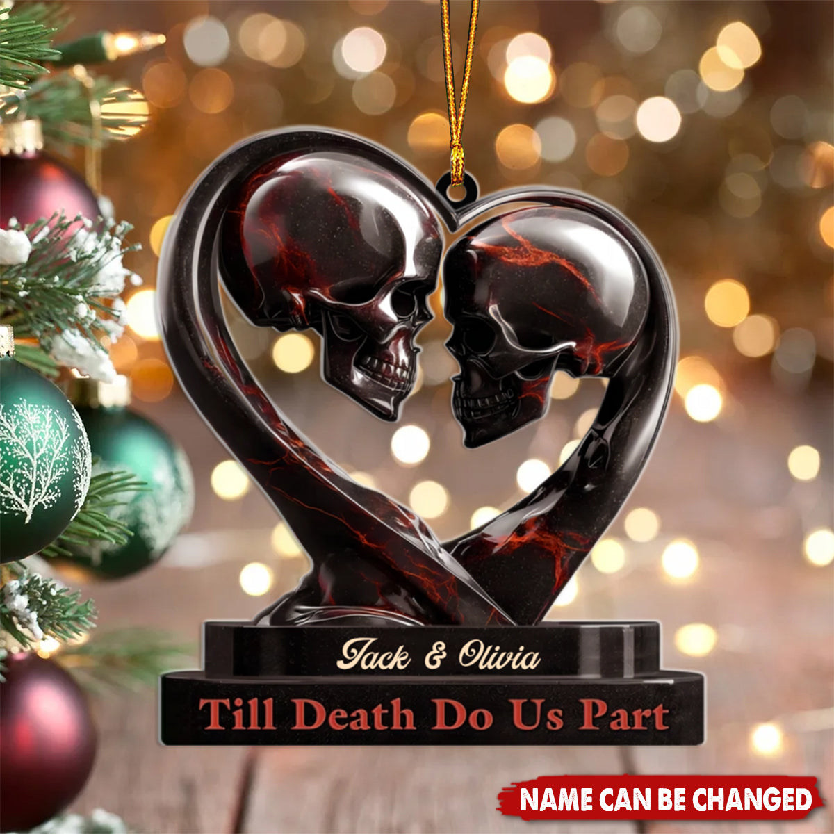 Personalized Anniversary Wedding Ornament Gifts For Husband And Wife, Him And Her - Love Outlasts Time