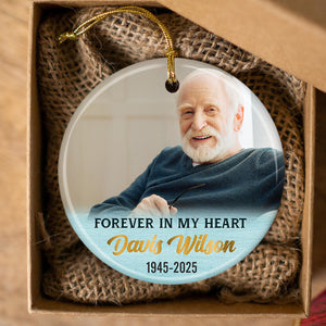 I HAVE AN ANGEL, Gifts For Loss Of Dad Personalized Ceramic Ornament