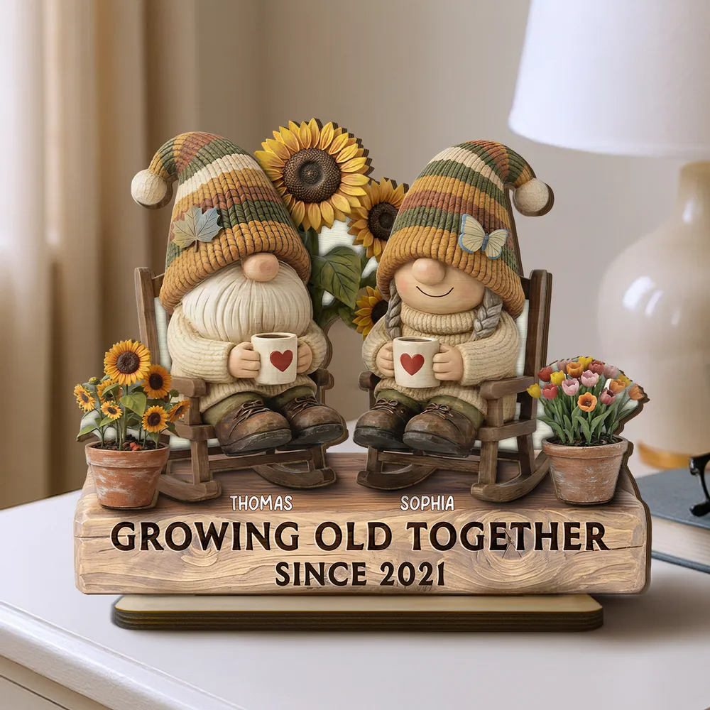 Couple Grow Old Together - Personalized Wooden Plaque - Perfect Valentine's Day Gift For Him, Gift For Her