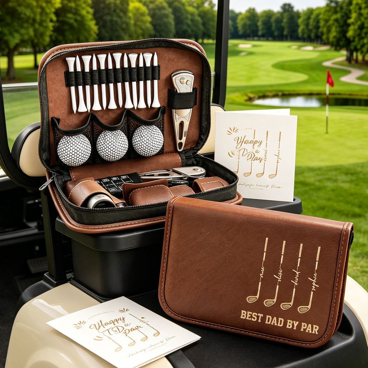 Custom Golf Bag - Personalized Father's Day Birthday Golf Gifts For Dad, Grandpa - Chasing Sunshine And Birdies