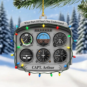 Personalized Gifts For Pilot Christmas Ornament - Flight Instruments Six Pack