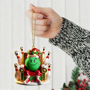 Personalized Bowling Acrylic Ornament Christmas Gift