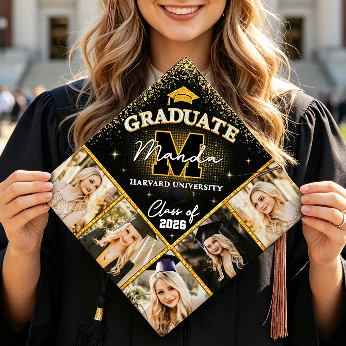 Personalized Custom Name Graduation Cap Topper Class Of 2026 - Decorations For Grad Cap
