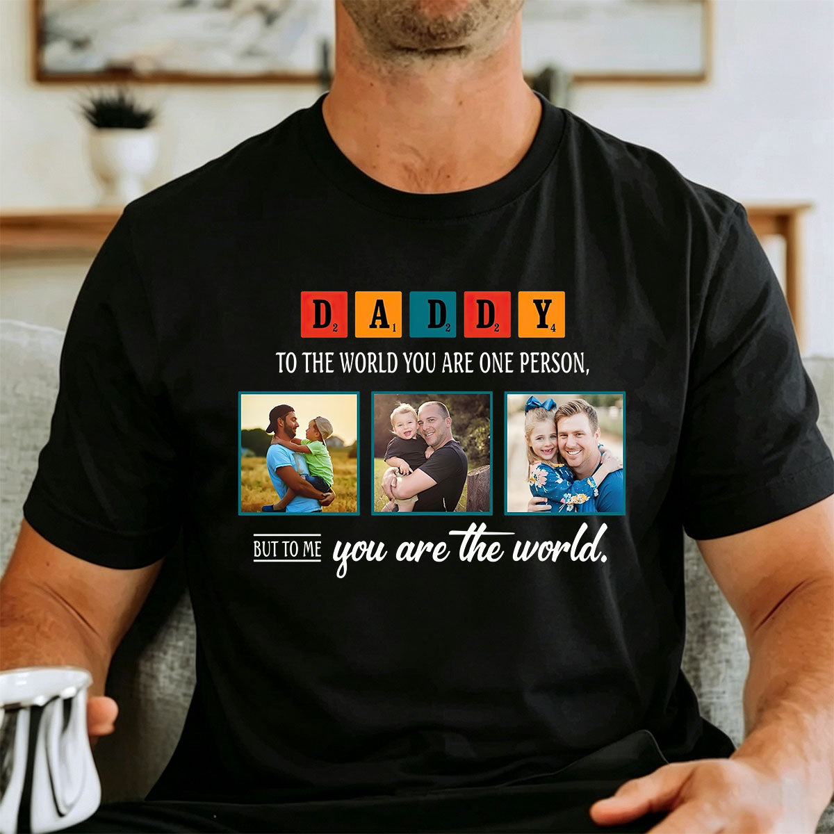Daddy Personalized Custom Photo Father's Day T-Shirt