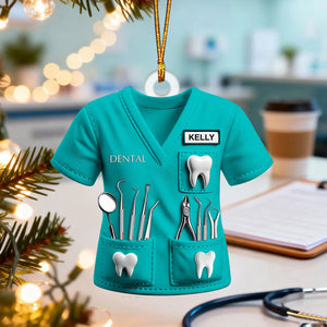Custom Name Dentist Ornament - Personalized Christmas Ornament, Home Decor