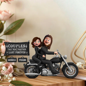 Biker Couple Personalized Acrylic Plaque Gifts For Couple