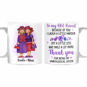 Personalized Old Friend Smile A Lot More Mug