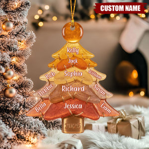 Glass Family Tree Ornament - Personalized Gifts For Family