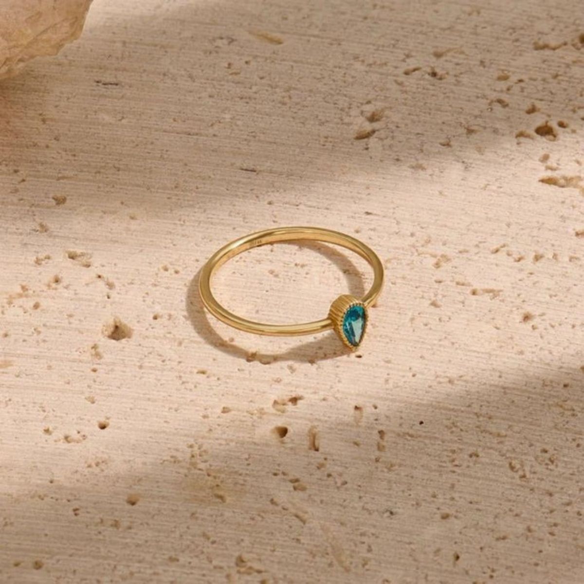 Dainty Personalized Mothers Birthstone Family Ring