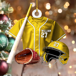 Personalized Baseball Uniform Ornament - Gifts For Baseball Lovers