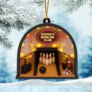 Bowling Club - Personalized Bowling Acrylic Ornament Christmas Gift