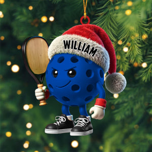 Custom Name Pickle Ball Ornament, Christmas Gift Decoration