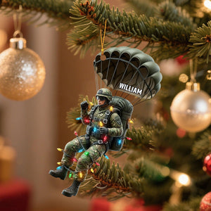 Veteran Christmas Ornament - Military Parachutist Personalized Ornament