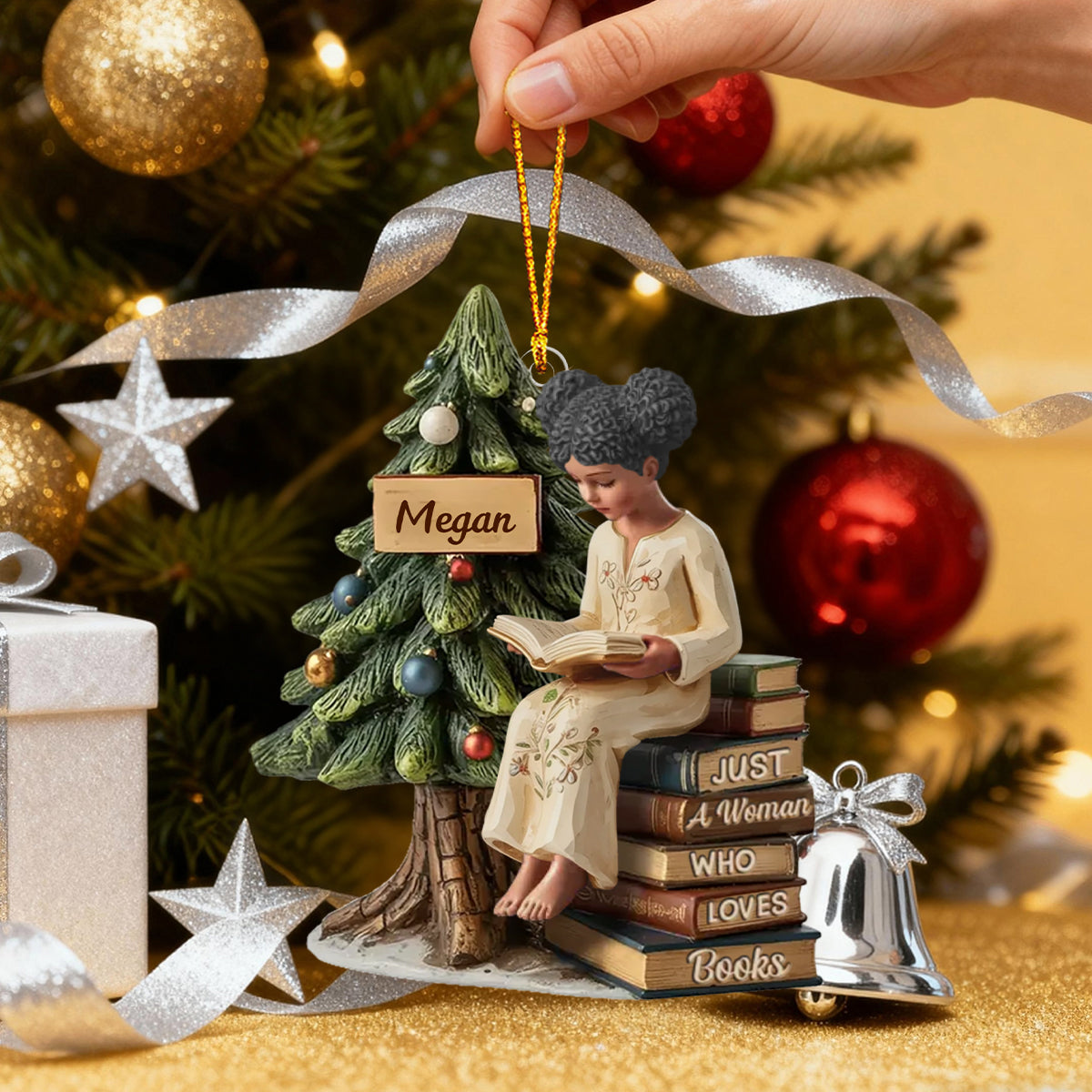 Custom Acrylic Ornament - Personalized Christmas Bookish Gifts For Book Lovers, Bookworms, Readers