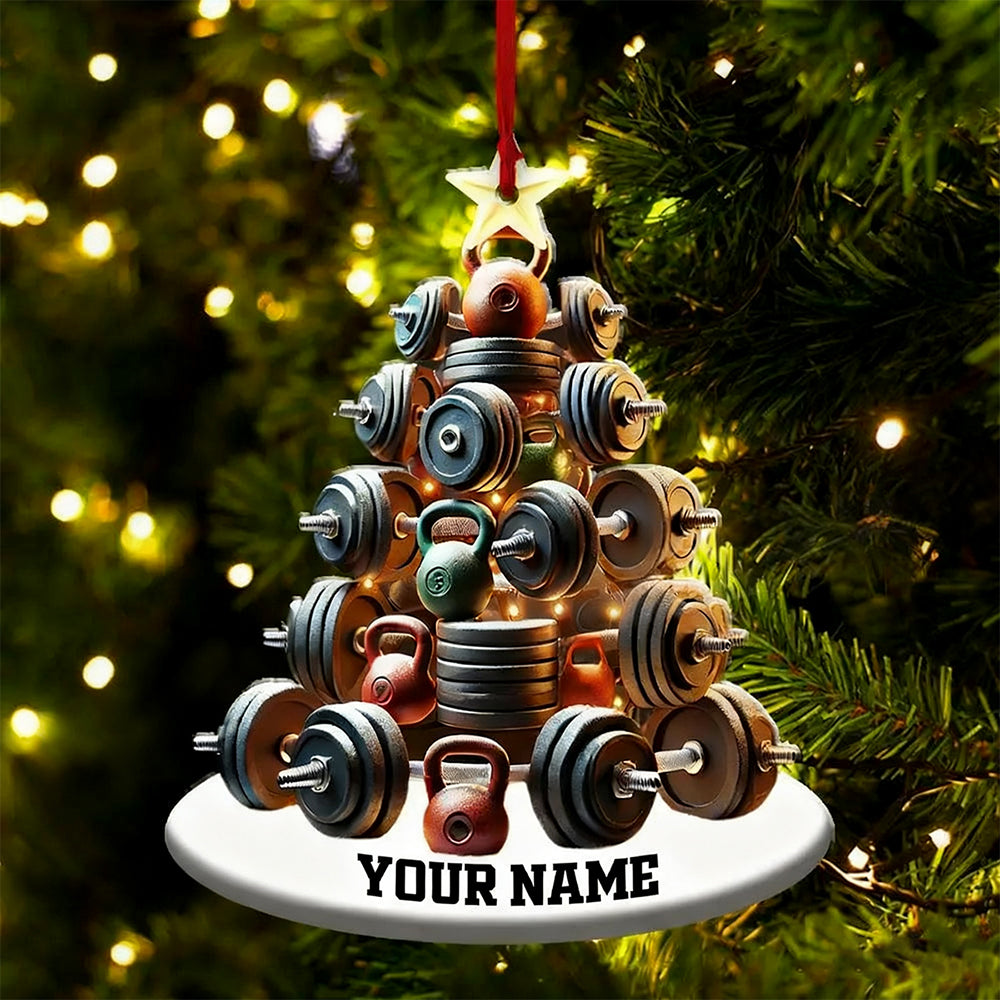 Custom Name Gym Personalized Acrylic Ornament Gymnastics Christmas Gift