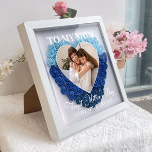 Personalized  I Love You Every Day Flower Shadow Box Gift for Mom