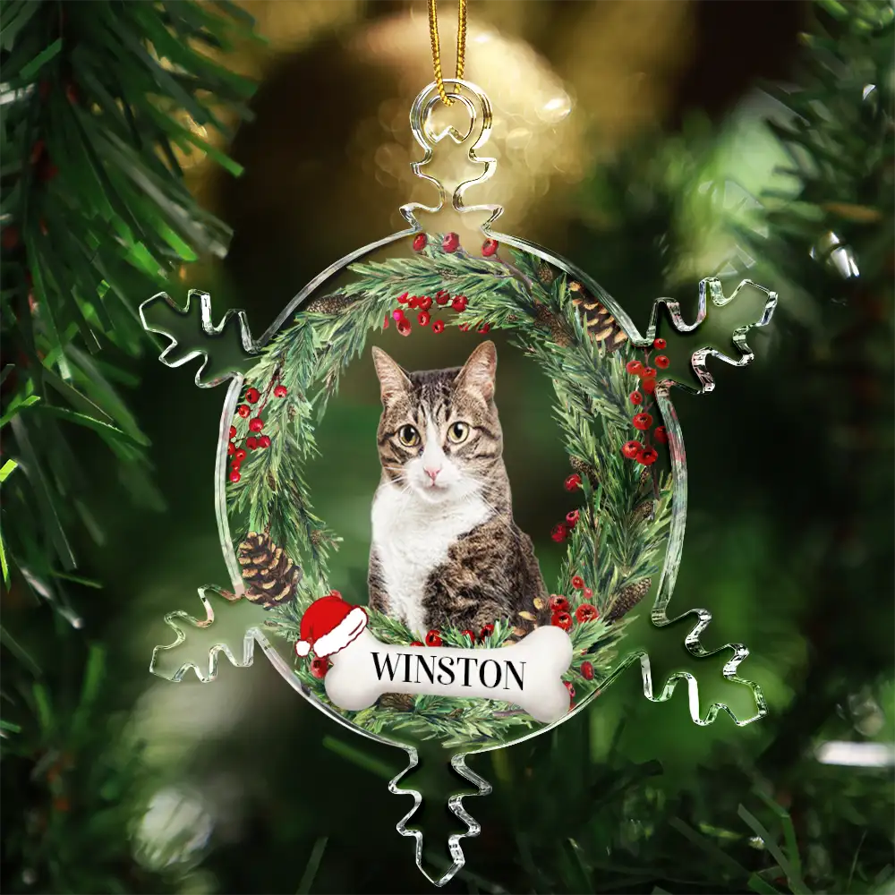 You Always In My Heart - Personalized Photo Snowflakes Shaped Glass Ornament