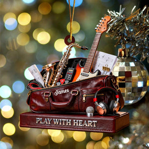 Personalized Musical Instrument Bag Themed Ornament,Musician Gift,Music Lover Gift